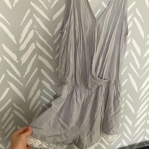 Grey/Lacey romper